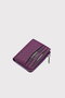 Zoozie Bags Tarjetero de Piel Auténtica Damson Red